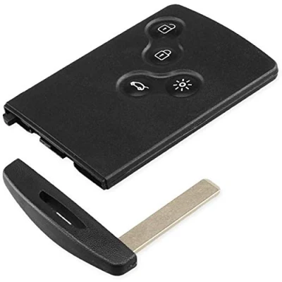 Immagine di ENERGY01 4 pulsanti Smart Card Cover Compatibile Renault Captur Clio Koleos Laguna 3 Megane Scenic kit Protection de Rechange pour telecommande (cles) clé à Faire Graver