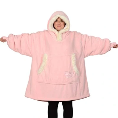 Immagine di Snug Rug Rosa Eskimo Felpa con Cappuccio Oversize Sherpa Coperta, super morbida e calda, Gigante Comoda in pile Sherpa, Taglia unica, Adulti unisex unica