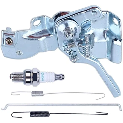Immagine di Kit Manetta e Primavera per Motore Honda GX160 GX200 GX140 168F 5.5/6.5HP, ADEFOL Valvola a Farfalla + Asta del Regolatore Candela 5 in 1