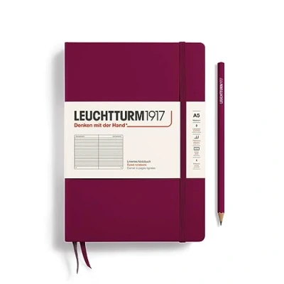 Immagine di LEUCHTTURM1917 359691 Taccuini Medium (A5) Copertina rigida, 251 pagine numerate, Righe, Port Red