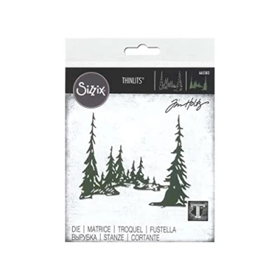 Immagine di Sizzix Thinlits Fustella Tall Pines di Tim Holtz, 665583, Multicolour, One Size