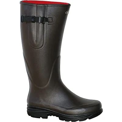 Immagine di La Chasse Nizza Stivali di gomma in neoprene per uomo e donna completamente impermeabili da caccia cacciatori foderati naturale Marrone (marrone oliva.) 46 EU
