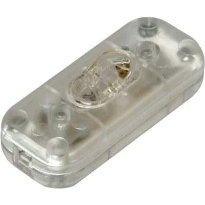 Immagine di Kopp 191310089 Interruttore A filo passante con piastra antistrappo Trasparente 1 x Off / On 2 pz.