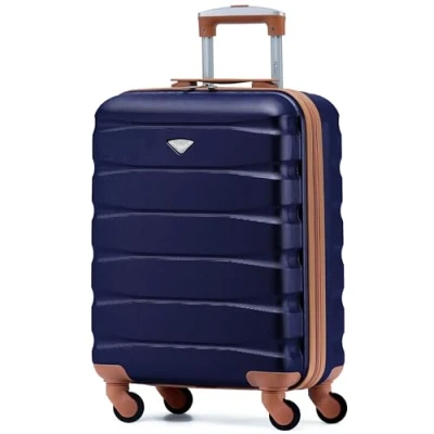 Immagine di Flight Knight Valigie Rigide in ABS Leggere a 4 Ruote Bagaglio mano approvato per oltre 60 compagnie aeree tra cui easyJet, Jet2 e dimensioni massime Ryanair (Priorita) 55x40x20cm
