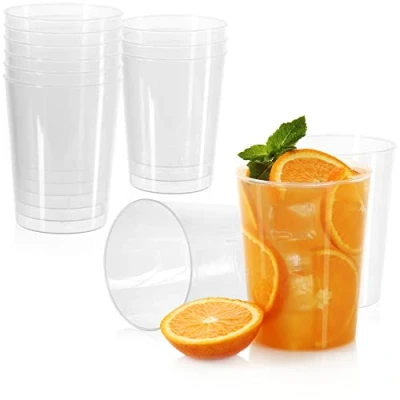 Immagine di COM FOUR® 12 bicchieri riutilizzabili per feste, campeggio e in viaggio di plastica lavabili lavastoviglie accessori feste