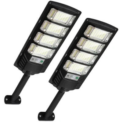 Immagine di TINSUM Lampione Stradale Solare Integrato 2 Pezzi, 2000 Lumen IP65 192LED con sensore crepuscolare di movimento e luce bianoc freddo 6500k Illuminazione esterno Giardino Cortile