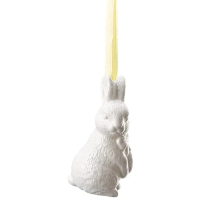 Immagine di Ciondolo pasquale bianco coniglio in piedi