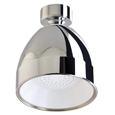Immagine di Siroflex 2765/2S Soffione Doccia Fisso Made In Italy Cromato Bianco Con Snodo Ottone Per Anticalcare Riduttore Flusso Risparmio Acqua