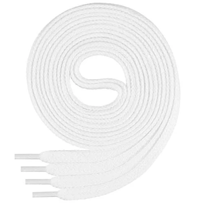 Immagine di Di Ficchiano, lacci da scarpe piatti, in 100% cotone, per sneaker e sportive, molto resistenti, larghezza: circa 7 mm, lunghezza: 45 cm 200 cm, prodotto Europa, Adulti (unisex), Nero , 190