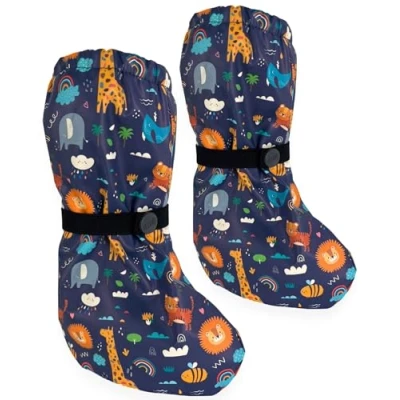 Immagine di HECKBO Scarpette da pioggia per bambini 3 a 24 mesi impermeabili con fodera in pile molti modelli scarpe fango e ragazzi