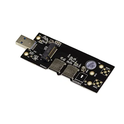 Immagine di KALEA INFORMATIQUE Adattatore da M2 B Key 3042 3052 a USB3 con due slot Per schede Nano SIM. M.2 3G 4G 5G.