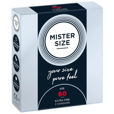 Immagine di Preservativi Pure Feel 60 mm Mister Size Confezione da 3