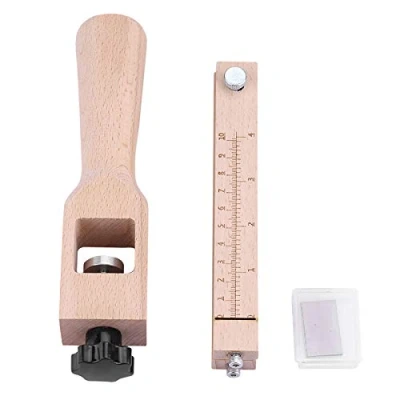 Immagine di Cutter per Cinturini in Pelle, Regolabile Utensile da Taglio Pelle Manuale, Strumento Artigianale fai te con 5 Lame