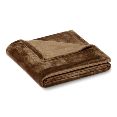 Immagine di Amazon Basics Coperta in Pile Morbida e Confortevole per Divano, 127 x 152 cm, Marrone