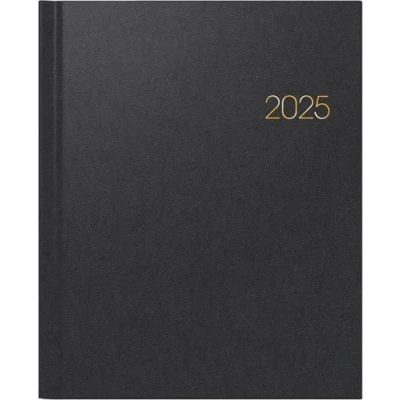 Immagine di BRUNNEN Calendario a libro Model Manager Wt 7 weektimer (2025), 2 pagine = 1 settimana, 210 x 260 mm, 160 pagine, copertina balacron, nero