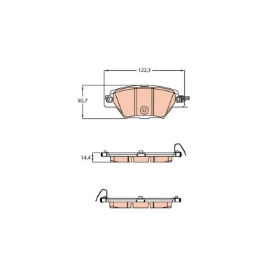 Immagine di TRW GDB2199 Kit pastiglie freno con segnalatore acustico usura