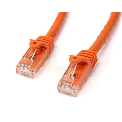 Immagine di StarTech.com cavo di rete CAT 6, Patch Ethernet RJ45 UTP arancione da 1m antigroviglio, gigabit categoria 6