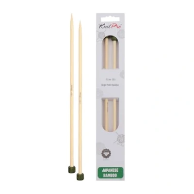 Immagine di KnitPro K22310 Ferri da maglia per giacca, in bambù, 25 cm x 5,5 mm, colore: Marrone