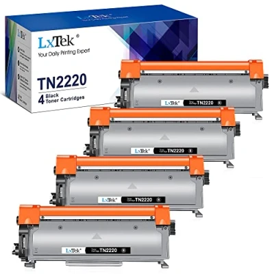Immagine di LxTek Compatibili Cartucce di Toner Sostituzione per Brother TN2220 TN 2220 TN2010 2010 MFC 7360N 7460DN DCP 7065DN 7060D FAX 2840 2940 HL 2130 2230 2135W 2250DN 2270DW (Nero, 4 Pack)