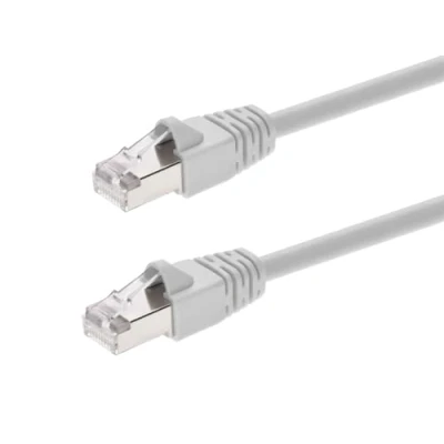 Immagine di Monoprice Cavo patch Ethernet Cat6A 25 piedi Bianco Internet di rete RJ45, 550 Mhz, STP, filo rame puro nudo, 10G, 26AWG