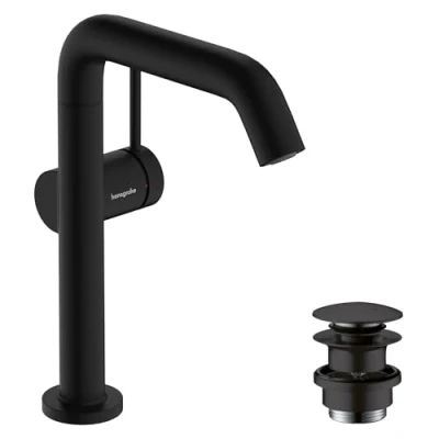 Immagine di hansgrohe 73360670 Miscelatore monocomando lavabo, Nero Opaco, spout height 210mm / swivel