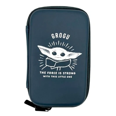 Immagine di WONDEE Mandalorian Baby Yoda Custodia Hard Disk Esterno 2.5&quot; Grogu Star Wars rigida Case Porta SDD, Powerbank, e Cavi Gadget Ufficiali