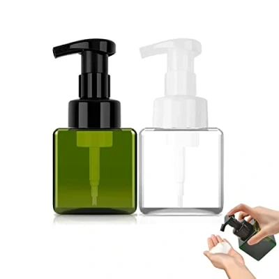 Immagine di 2 Pezzi Erogatore del Sapone,Dispenser Vuoto Plastica,250 ml Dispenser Sapone Ricaricabile,per Bagno e Cucina,Sapone Liquido,Shampoo,Detergente per il Corpo(Trasparente,Verde)