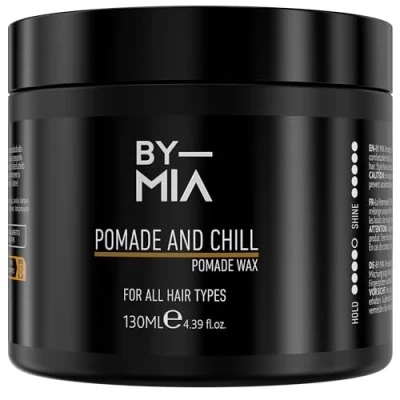 Immagine di BY MIA Pomade and Chill Wax 130 ml, cera per pomata capelli, finitura lucida, tenuta flessibile, capelli uomini e donne