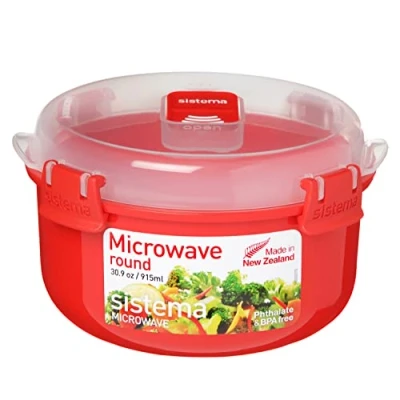 Immagine di Contenitore da cucina tondo per microonde SISTEMA in polipropilene 0,915