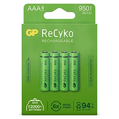 Immagine di GP Batteries GPRCK95AAA981C4 Batteria ricaricabile Ministilo (AAA) NiMH 950 mAh 1.2 V 4 pz.