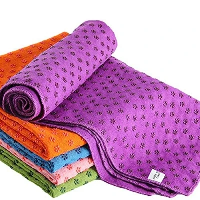 Immagine di Asciugamano Yoga Antiscivolo Grip Microfibra Tappetino con Un’Elevata Aderenza al Pavimento Antiscivolo, Super Assorbente, Non Slittamento, Asciugatura Rapida 183 cm x 61 Viola