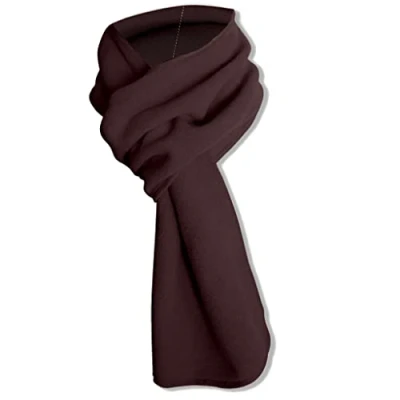 Immagine di Max Tonsen sciarpa in pile calda alla moda, morbida, leggera, tinta unita, per autunno, inverno, regalo di Natale donne, uomini, ragazze, ragazzi, multifunzione, marrone
