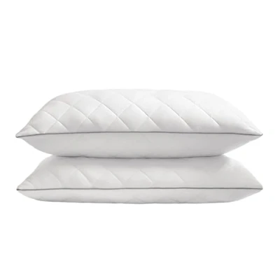 Immagine di SONGMICS HOME Cuscini Letto Set da 2, Usi su 2 Lati, 50 x 70 cm, Federa Rinfrescante, Imbottitura 650 g, Inverno Estate, Lavabile in Lavatrice e Asciugabile Inferiore a 60C, Bianco Nuvola TBP024W01