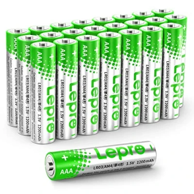 Immagine di Lepro Batterie Alcaline AAA, Pacco da 24, Pile AAA Ministilo 1.5 volt Batteria LR03, Alta Performance e Lunga Durata, Adatte per Telecomandi, Radio, Mouse, Sveglie Orologi
