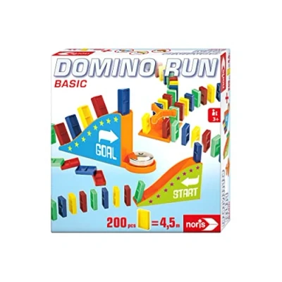 Immagine di Noris Domino Run Basic 606062022 Set di 200 pietre e una rampa per un parcour, dai 3 anni in su