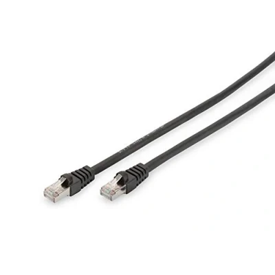 Immagine di Digitus DB 160144 030 S RJ45 cavo di rete, patch CAT 6 S/FTP 3.00 m Nero Privo alogeni, coppie intrecciate 1 pz.