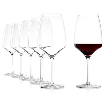 Immagine di Stölzle Lausitz bicchieri da vino rosso Bordeaux Experience 645ml I 6 Set calici infrangibili lavabili in lavastoviglie Effetto soffiato Alta qualità