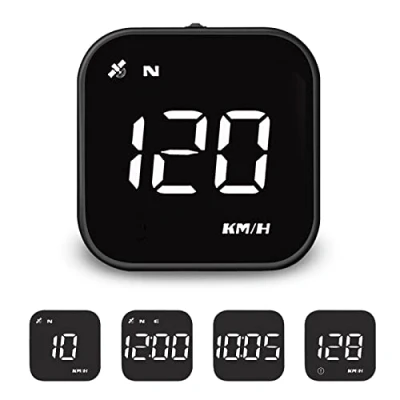Immagine di Car HUD GPS Smart Tachimetro Display KMH/MPH, iKiKin 2.0&#039;&#039; LCD con Avviso di Fatica Navigazione Bussola Velocità per Tutti i Veicoli