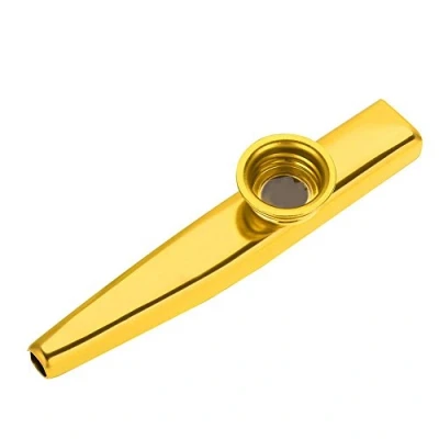 Immagine di Kazoo per Bambini, Bocca di Flauto in Metallo Resistente Accessorio Strumenti Musicali(giallo)