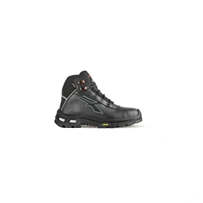 Immagine di U Power Red Over Legend, Scarpe antinfortunistiche alte e comode, con tomaia in morbida pelle pieno fiore, puntale alluminio, fodera suola Gore Tex, resistenti all&#039;acqua all&#039;olio. (41)