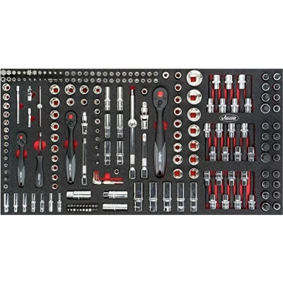 Immagine di Vigor Kit di chiavi a bussola metrico 1/4 (6.3 mm), 3/8 (10 mm) V4586