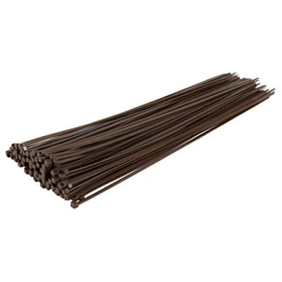 Immagine di Gocableties 100 fascette fermacavi, colore marrone, 300 x 7,6 mm, con resistenza alla trazione di 54,4 kg, extra forti, set resistente ai raggi UV