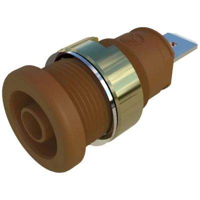Immagine di SKS Hirschmann SEB 2610 F4,8 Presa di sicurezza da laboratorio verticale Ø perno: 4 mm Marrone 1 pz.