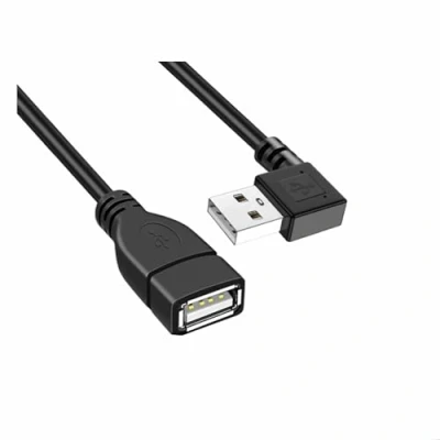 Immagine di G29 Cavo di prolunga USB A 2.0 maschio femmina, ad angolo, adattatore da 20 cm, tipo femmina 90 gradi angolo destro