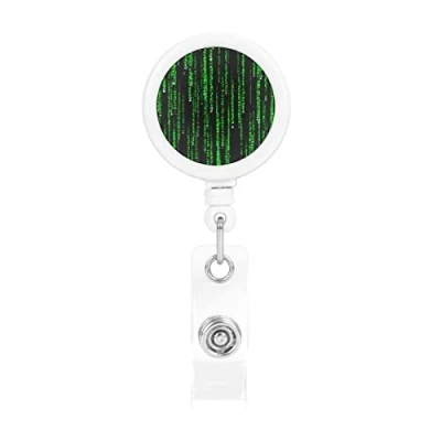 Immagine di porta badge retrattile Green Matrix, bobine per con Clip identificativa a coccodrillo