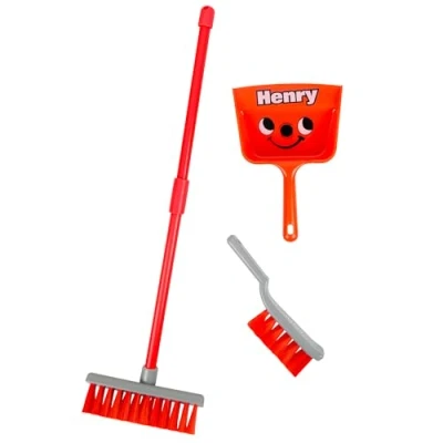 Immagine di Casdon Set scope Henry giocattolo per le pulizie bambini dai 3+ Divertente e educativo Include scopa, spazzolone paletta!