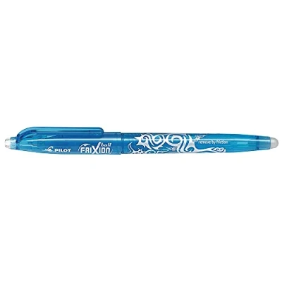 Immagine di PILOT Frixion Penna a sfera cancellabile calore/attrito, punta da 0,5 mm, colore: Azzurro