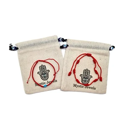 Immagine di MYSTIC JEWELS by Dalia Bracciale 7 nodi Filo Rosso Braccialetto di protezione e malocchio regolabile, amuleto fortuna, fatto a mano, unisex