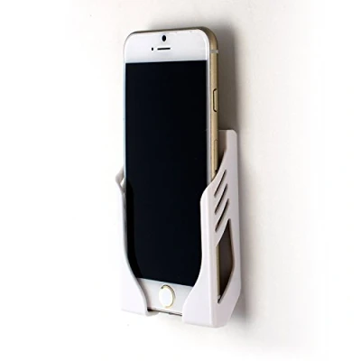 Immagine di Dockem Koala Mount Supporto a Parete Senza Danni per Mobile Phone con Nastro Adesivo 3M: Compatibile iPhone 12; Pro, Pro Max, Mini, 11; SE 2, XS XR, XS/X, 8/7, 8/7 Plus [Bianco]