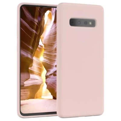 Immagine di EAZY CASE custodia per cellulare in silicone premium compatibile con Galaxy S10 Plus protezione della fotocamera e rivestimento interno protettiva bumper Rosa antico